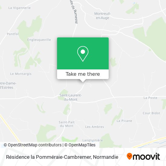 Résidence la Pomméraie-Cambremer map