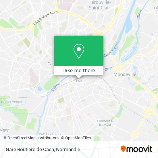 Mapa Gare Routière de Caen