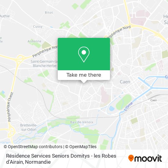 Mapa Résidence Services Seniors Domitys - les Robes d'Airain