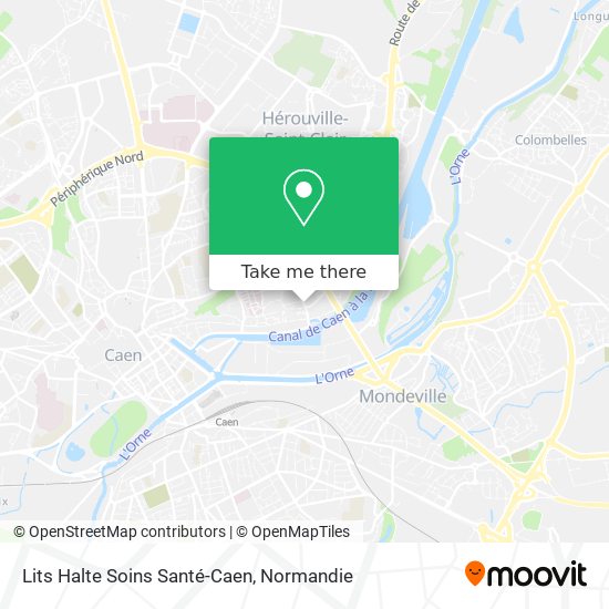 Lits Halte Soins Santé-Caen map