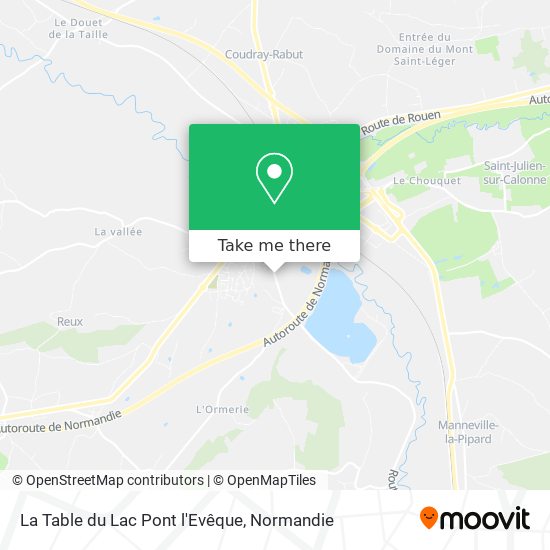 La Table du Lac Pont l'Evêque map