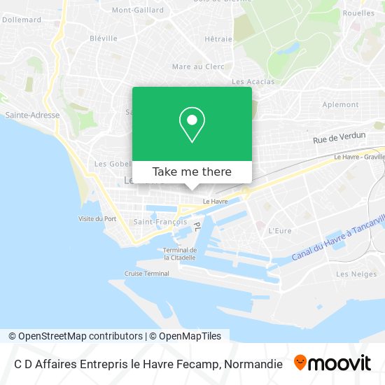 C D Affaires Entrepris le Havre Fecamp map