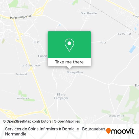 Services de Soins Infirmiers à Domicile - Bourguebus map