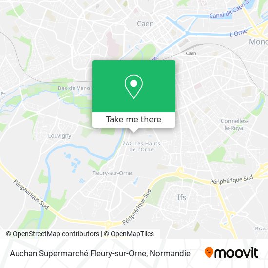 Mapa Auchan Supermarché Fleury-sur-Orne