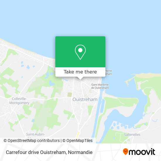 Mapa Carrefour drive Ouistreham