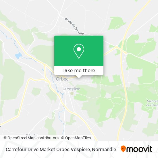 Carrefour Drive Market Orbec Vespiere map
