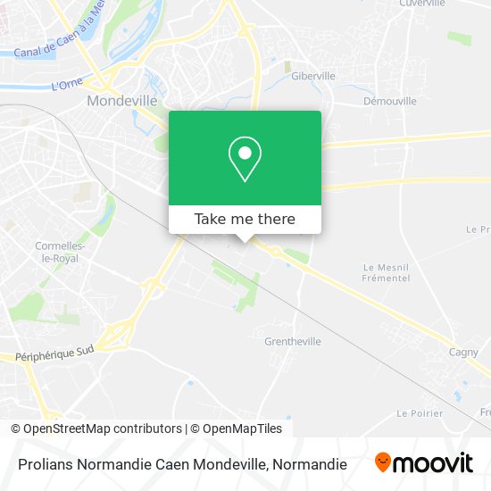 Prolians Normandie Caen Mondeville map