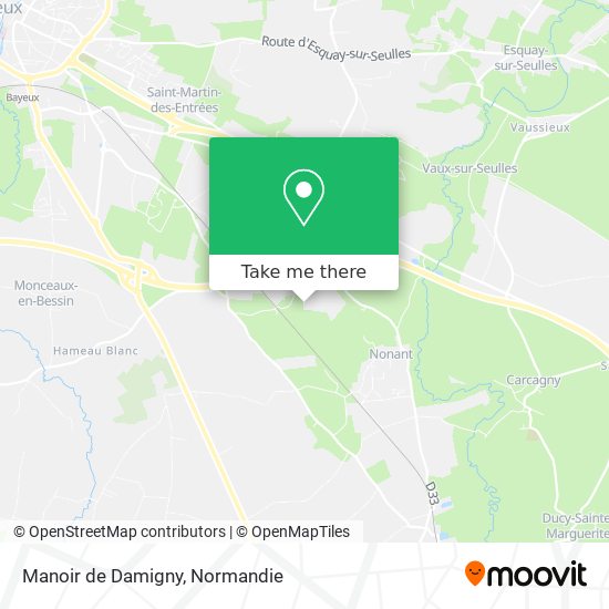 Mapa Manoir de Damigny