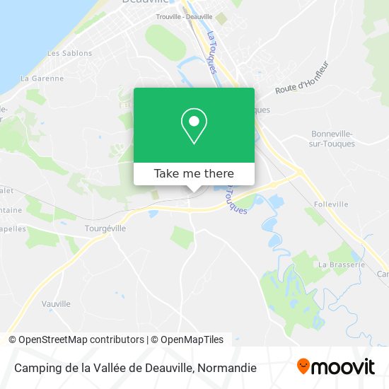 Mapa Camping de la Vallée de Deauville