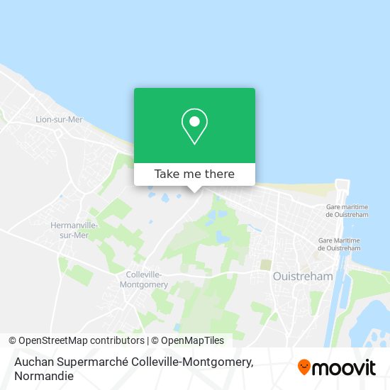Mapa Auchan Supermarché Colleville-Montgomery