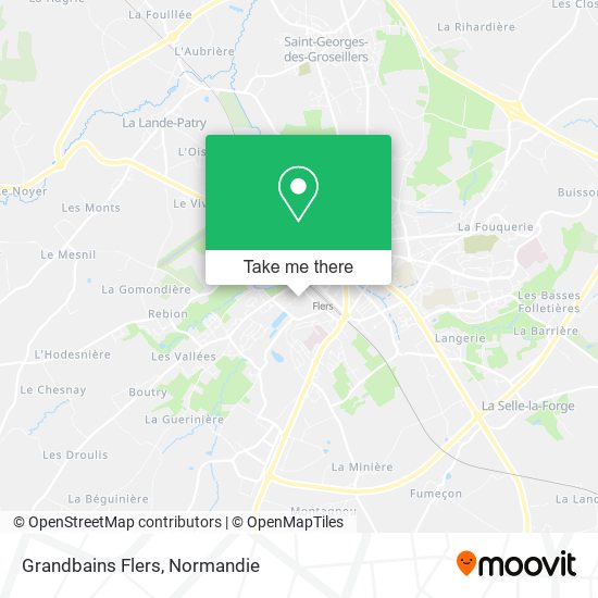 Grandbains Flers map