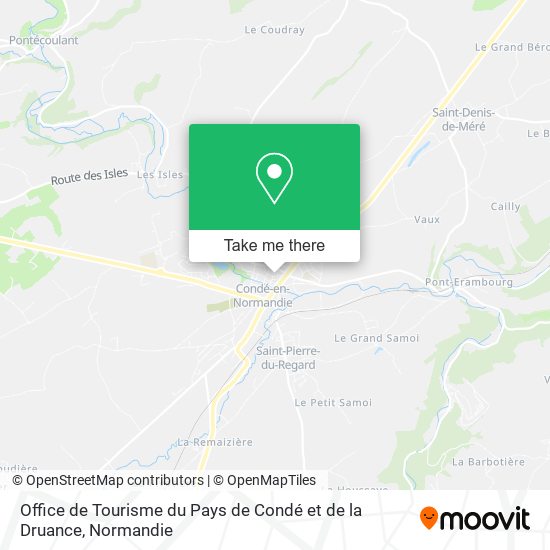 Mapa Office de Tourisme du Pays de Condé et de la Druance