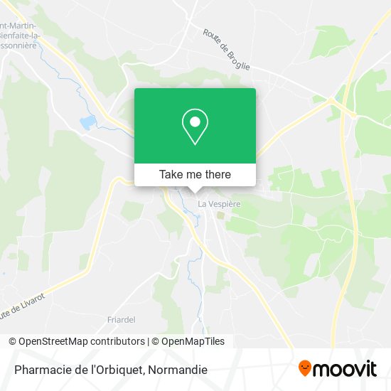 Mapa Pharmacie de l'Orbiquet