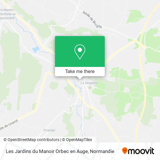 Mapa Les Jardins du Manoir Orbec en Auge