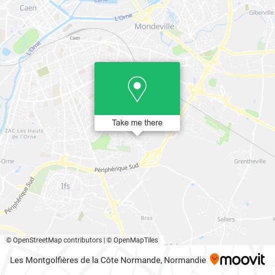 Mapa Les Montgolfières de la Côte Normande