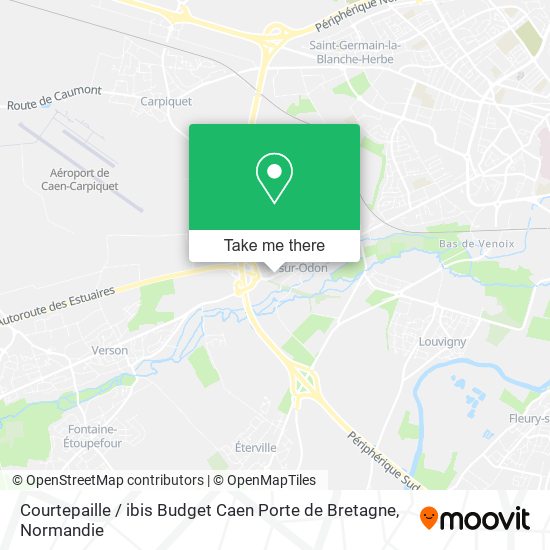 Courtepaille / ibis Budget Caen Porte de Bretagne map