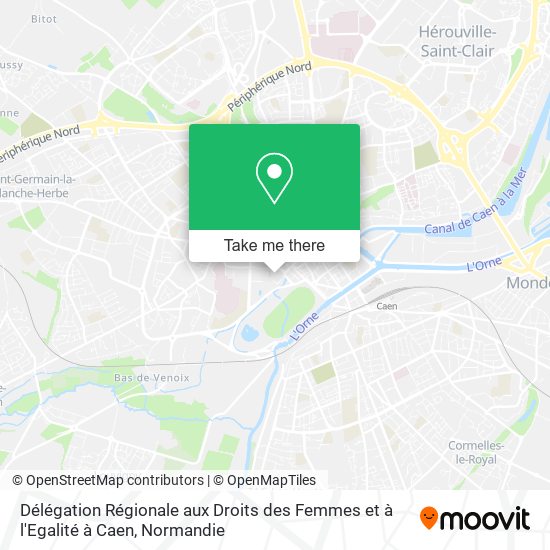 Mapa Délégation Régionale aux Droits des Femmes et à l'Egalité à Caen