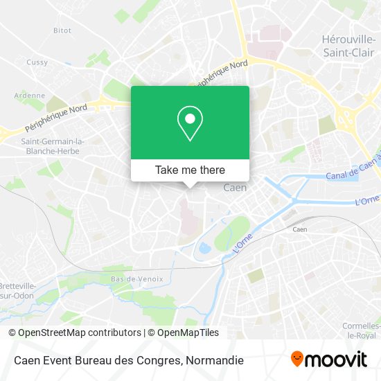 Caen Event Bureau des Congres map