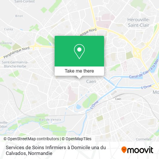 Mapa Services de Soins Infirmiers à Domicile una du Calvados
