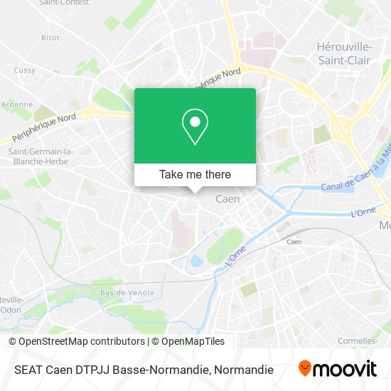 Mapa SEAT Caen DTPJJ Basse-Normandie