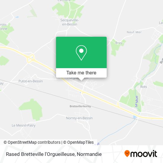 Mapa Rased Bretteville l'Orgueilleuse