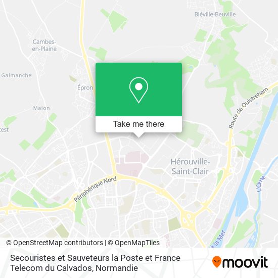 Mapa Secouristes et Sauveteurs la Poste et France Telecom du Calvados