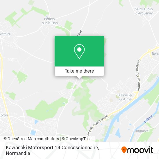 Kawasaki Motorsport 14 Concessionnaire map