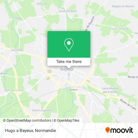 Mapa Hugo a Bayeux