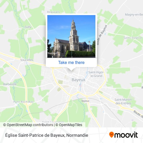 Mapa Église Saint-Patrice de Bayeux