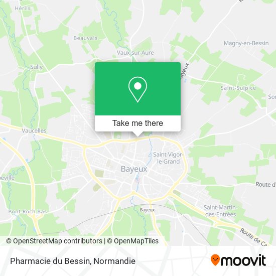 Mapa Pharmacie du Bessin
