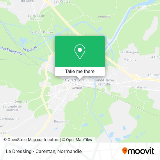 Mapa Le Dressing - Carentan