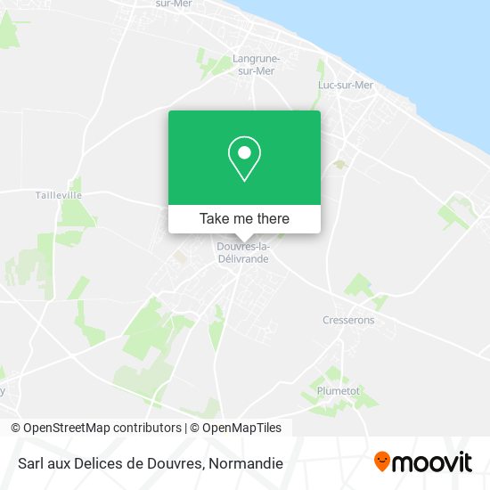 Mapa Sarl aux Delices de Douvres