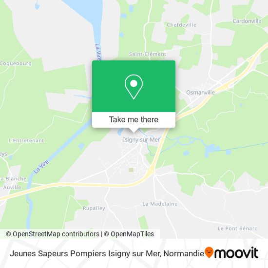 Jeunes Sapeurs Pompiers Isigny sur Mer map