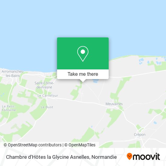 Mapa Chambre d'Hôtes la Glycine Asnelles