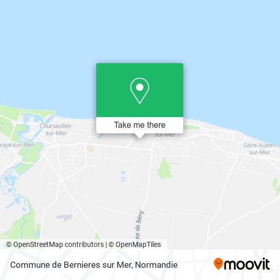 Mapa Commune de Bernieres sur Mer