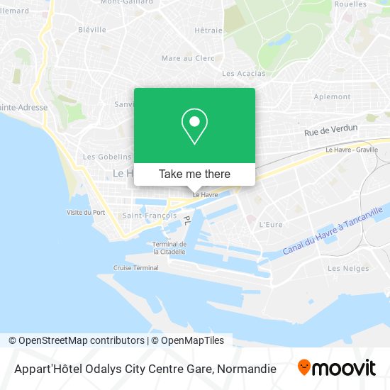 Mapa Appart'Hôtel Odalys City Centre Gare