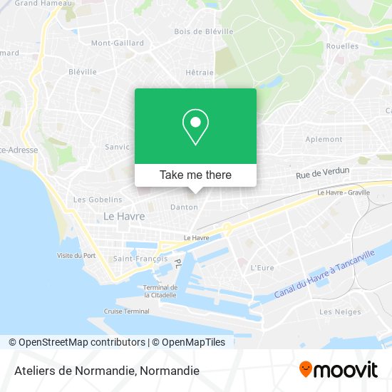 Mapa Ateliers de Normandie