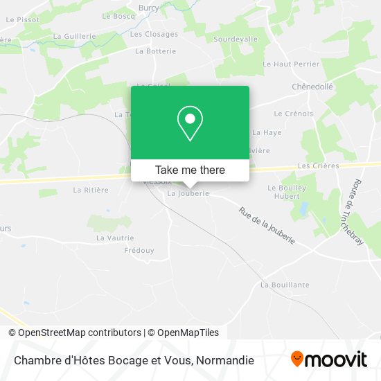 Mapa Chambre d'Hôtes Bocage et Vous