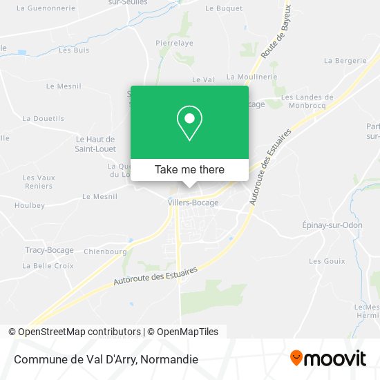 Commune de Val D'Arry map