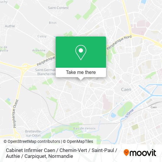 Cabinet Infirmier Caen / Chemin-Vert / Saint-Paul / Authie / Carpiquet map