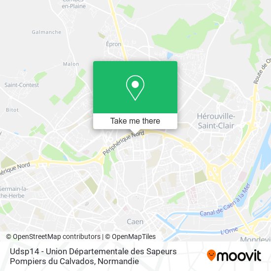 Mapa Udsp14 - Union Départementale des Sapeurs Pompiers du Calvados