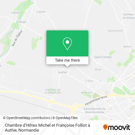 Chambre d'Hôtes Michel et Françoise Folliot à Authie map