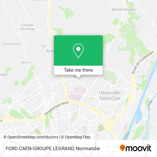 Mapa FORD CAEN-GROUPE LEGRAND