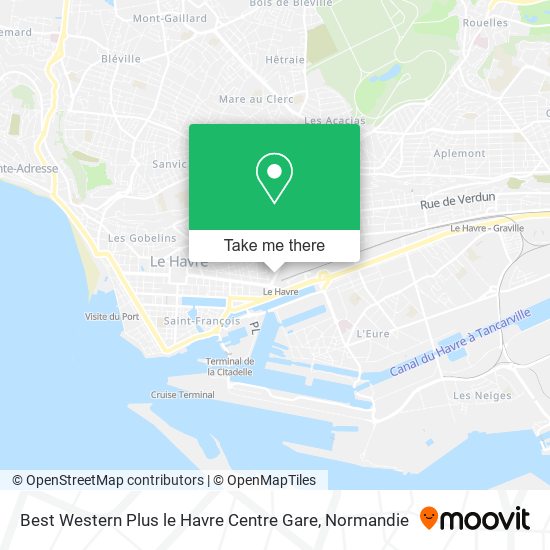 Best Western Plus le Havre Centre Gare map