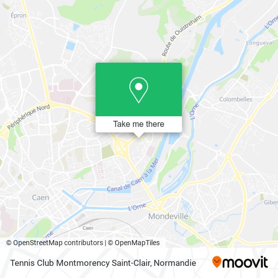Tennis Club Montmorency Saint-Clair map