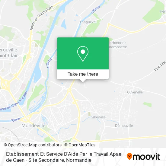 Etablissement Et Service D'Aide Par le Travail Apaei de Caen - Site Secondaire map