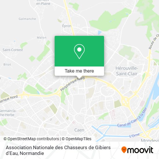 Mapa Association Nationale des Chasseurs de Gibiers d'Eau