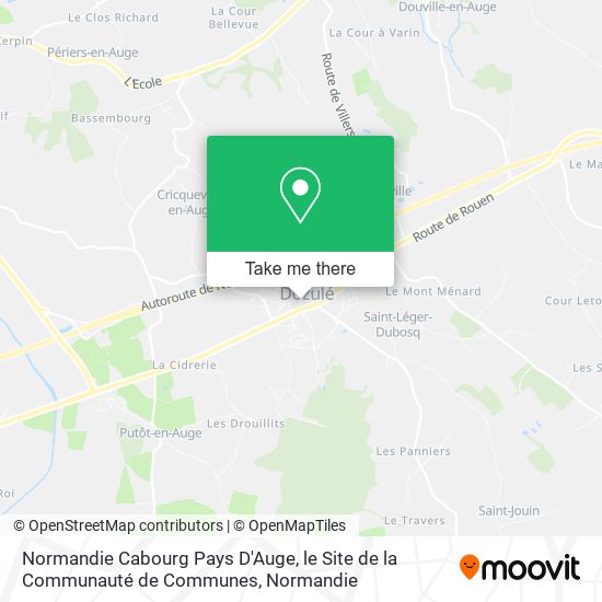 Mapa Normandie Cabourg Pays D'Auge, le Site de la Communauté de Communes