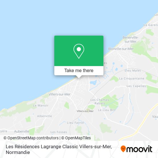Mapa Les Résidences Lagrange Classic Villers-sur-Mer