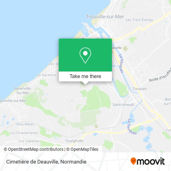 Cimetière de Deauville map